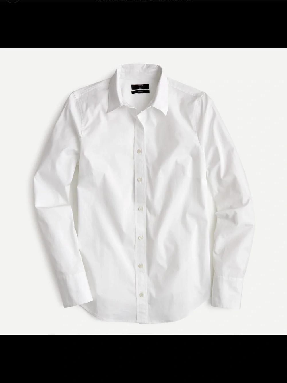 Classic White Womens Button-Down Dress Shirt